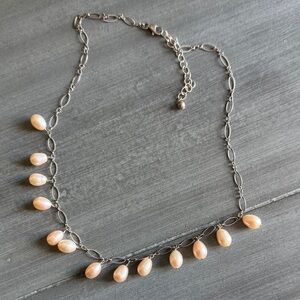 Elegant Silver and Pearl Necklace